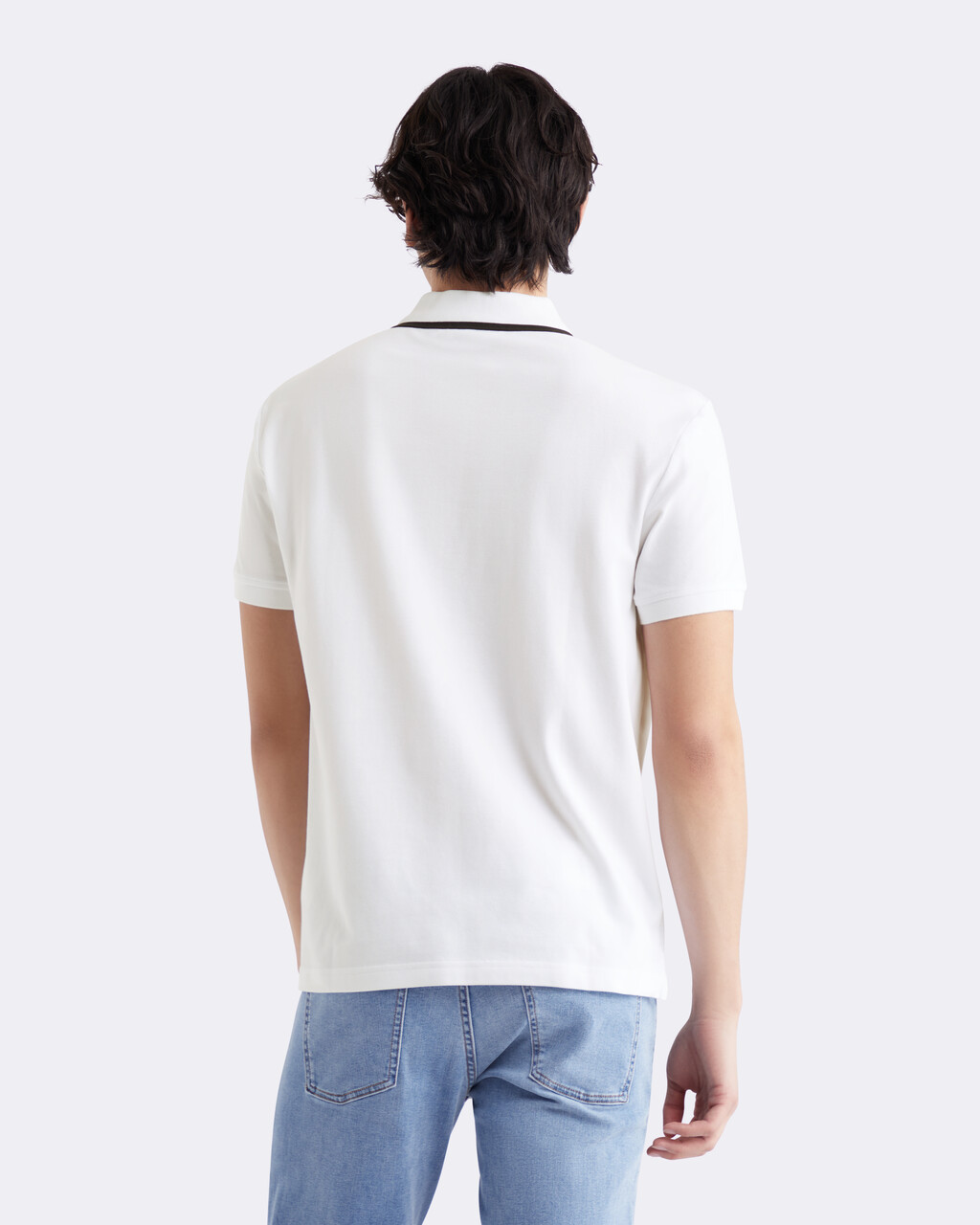 Tipped Regular Polo, Bright White, hi-res