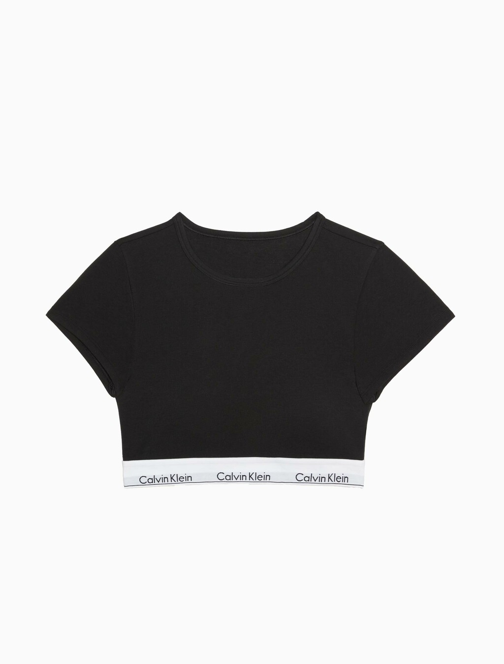 Icon Cotton T-Shirt Bralette, Black, hi-res