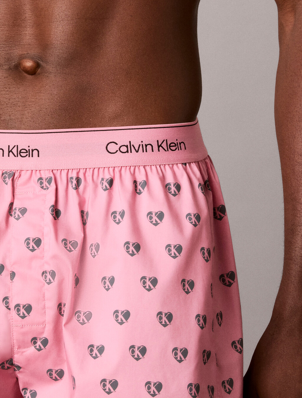 Cotton Poplin Traditional Boxers, 21686 Be Mine CK+Calm Pink, hi-res
