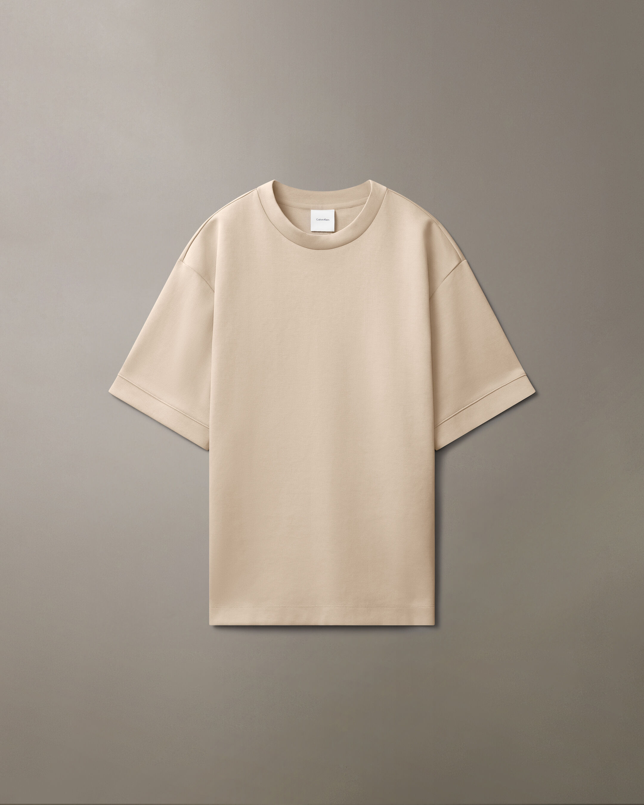 Combed Lightweight Interlock Cotton Crewneck T-Shirt | brown
