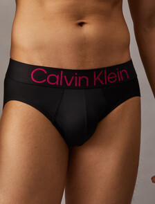 Microfiber Stretch Bold Logo Hip Brief 3 Pack, black w high rise logo/black w petunia pink logo/b, hi-res