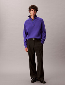 Tech Knit Quarter Zip Sweater, Purple Craze, hi-res