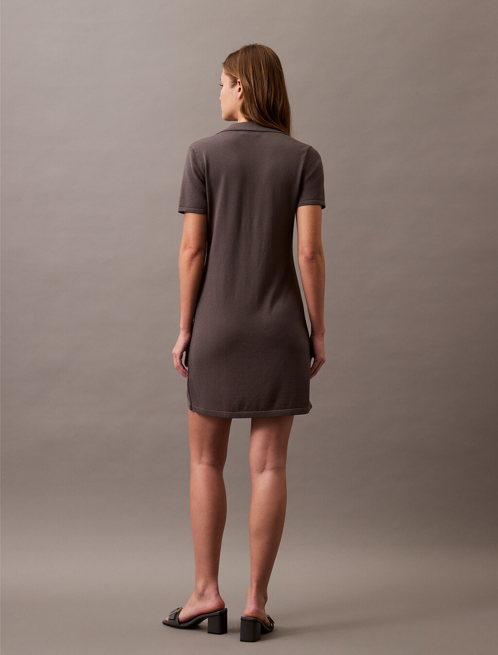 Liquid Shine Johnny Collar Mini Dress, Eiffel Tower, hi-res