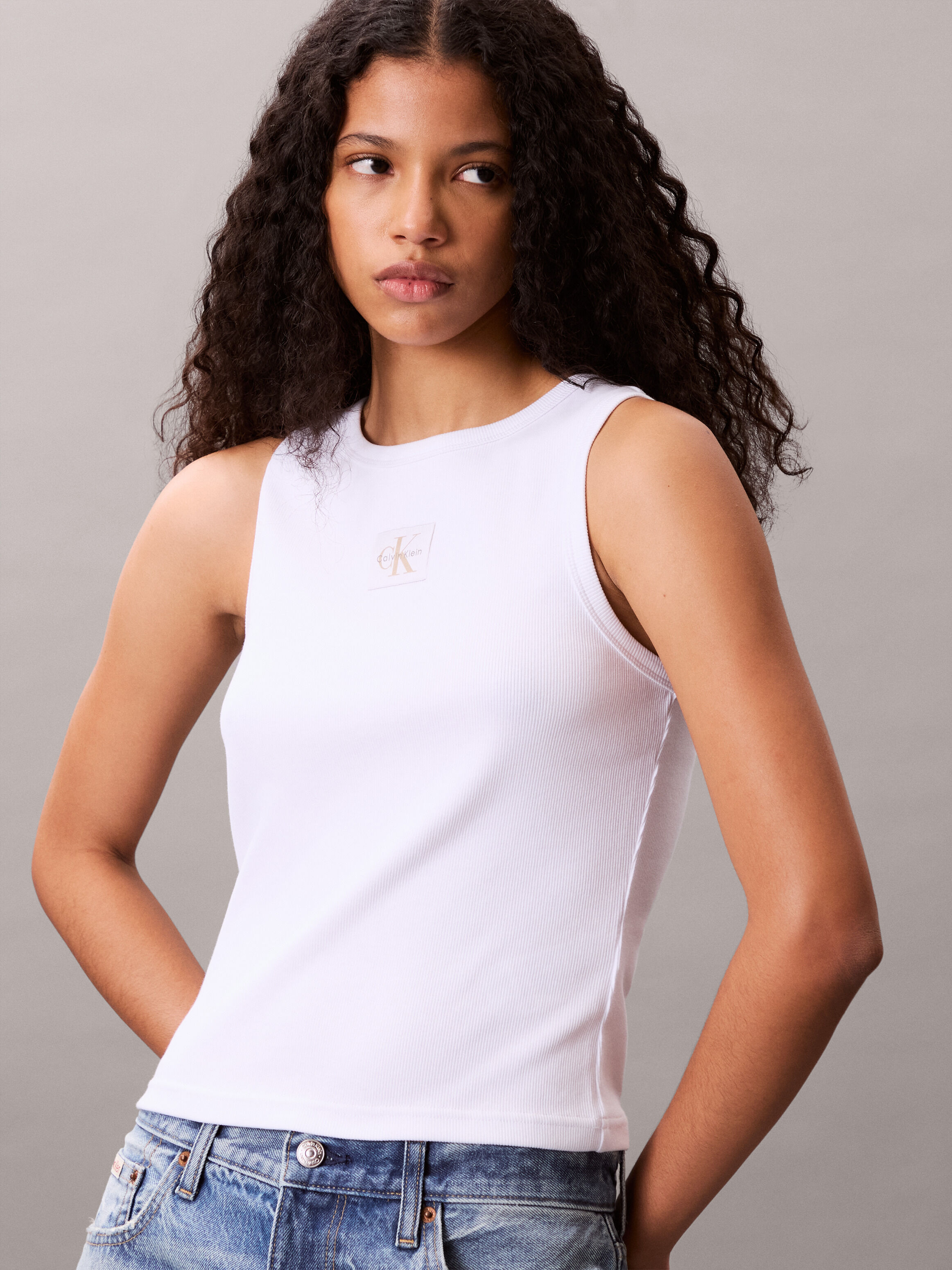 トップス Deuxieme Classe Cotton Stretch Rib Tank セール】W COTTON タンクトップ（タンクトップ）｜Deuxieme Classe
