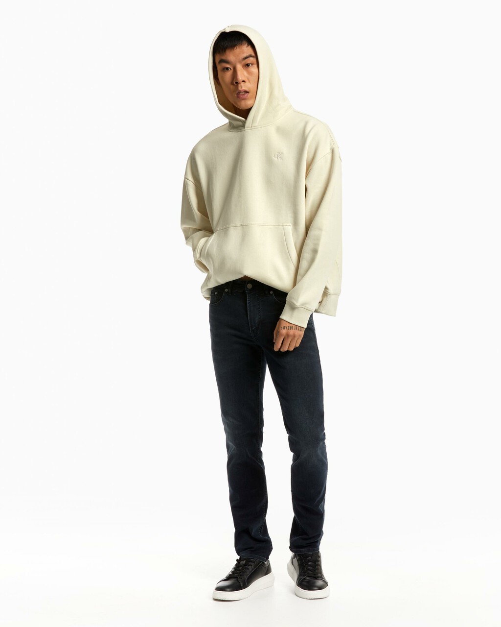 HERO LOGO TERRY HOODIE, BONE WHITE-101Y, hi-res