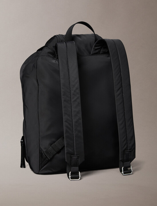Soft Satin Nylon Flap Backpack