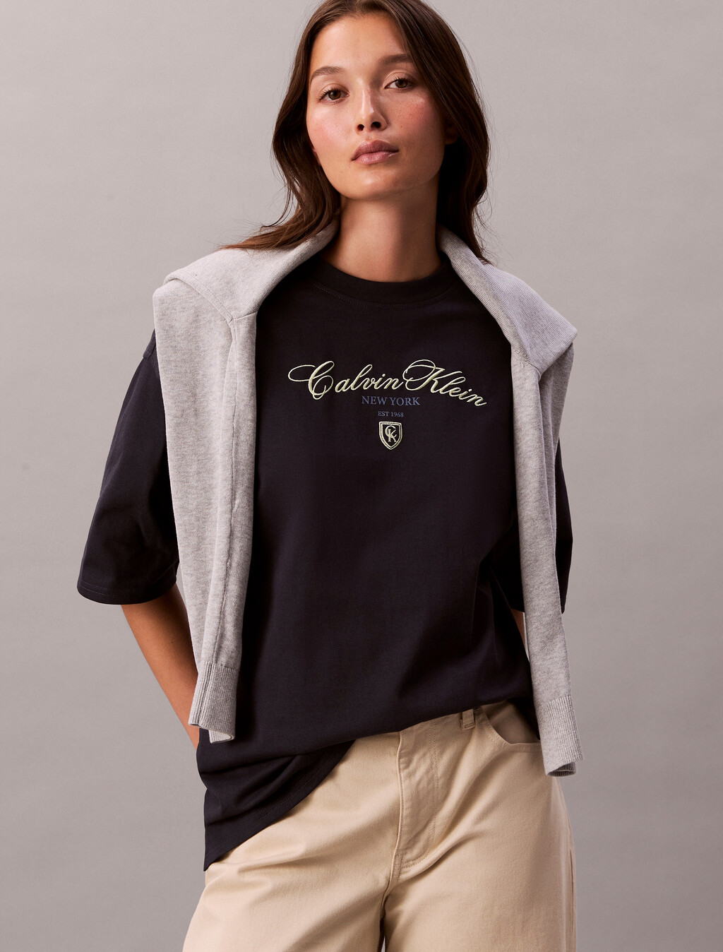 Script Logo Graphic Relaxed T-Shirt, Inkwell, hi-res