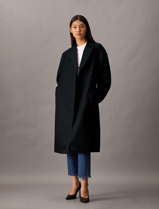 Organic Cotton Blend Trench Coat
