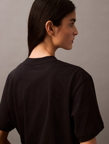 CK Logo Boxy Tee, Black Beauty, hi-res