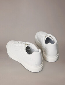 Premier - Leather Signature Trainers, Triple Bright White, hi-res