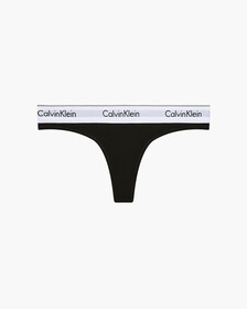 Modern Cotton Thong, BLACK, hi-res
