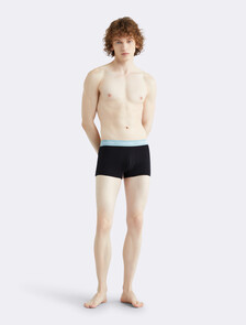 COTTON STRETCH 3 PACK LOW RISE TRUNK, BLK/POMPIAN RED, hi-res