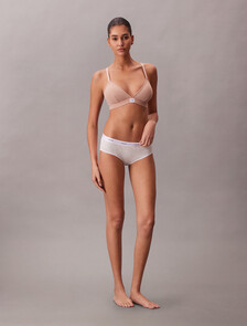 Cotton Stretch Rib Hipster, SNOW HEATHER, hi-res