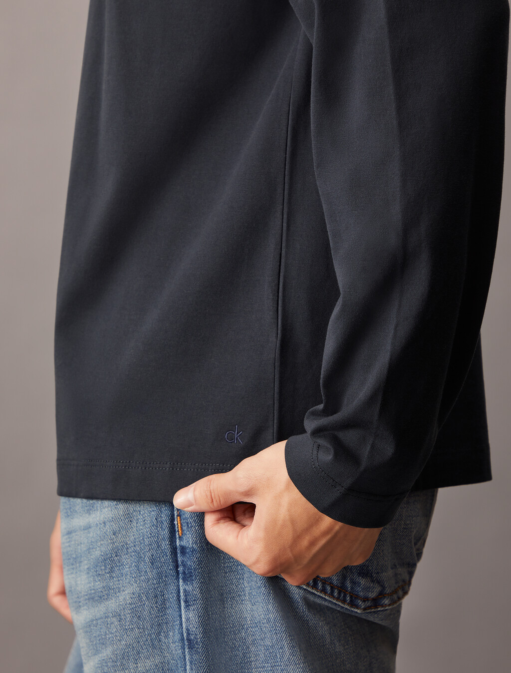 The Calvin Mercerized Tee, Vulcan, hi-res
