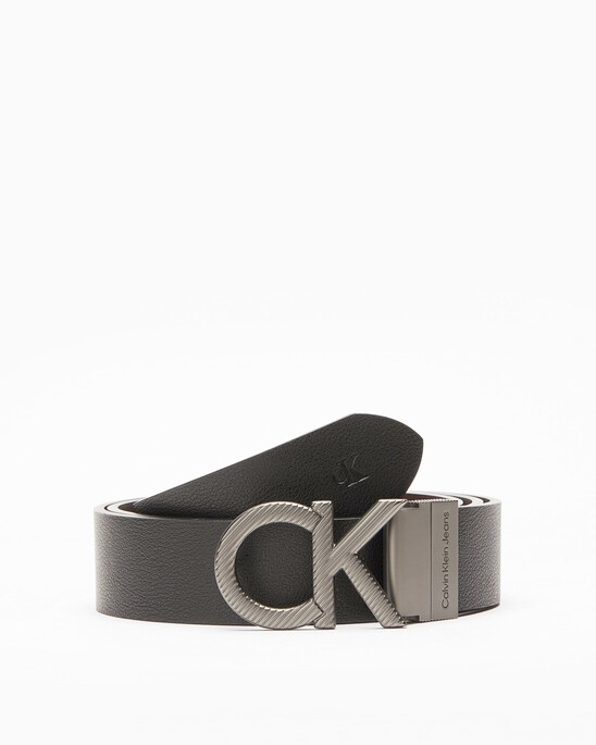 REVERSIBLE TEXTURED CK LOGO BELT 35MM