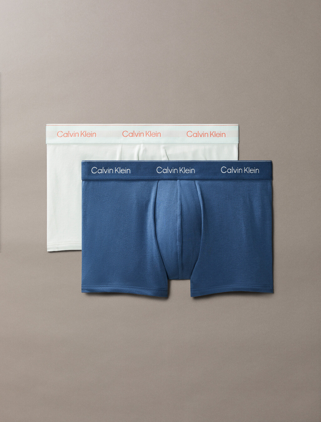 Icon Cotton Stretch Trunks 2 Pack, SPROUT GREEN W/ CORAL POP LOGO/DARK DENIM W/ SPROU, hi-res