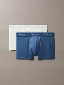 Icon Cotton Stretch Trunks 2 Pack, SPROUT GREEN W/ CORAL POP LOGO/DARK DENIM W/ SPROU, hi-res