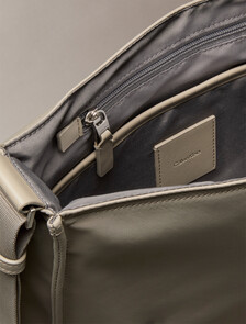 Matte Nylon Messenger Bag, Desert Taupe, hi-res