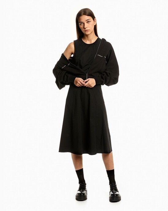 TIE-UP WOVEN DRESS