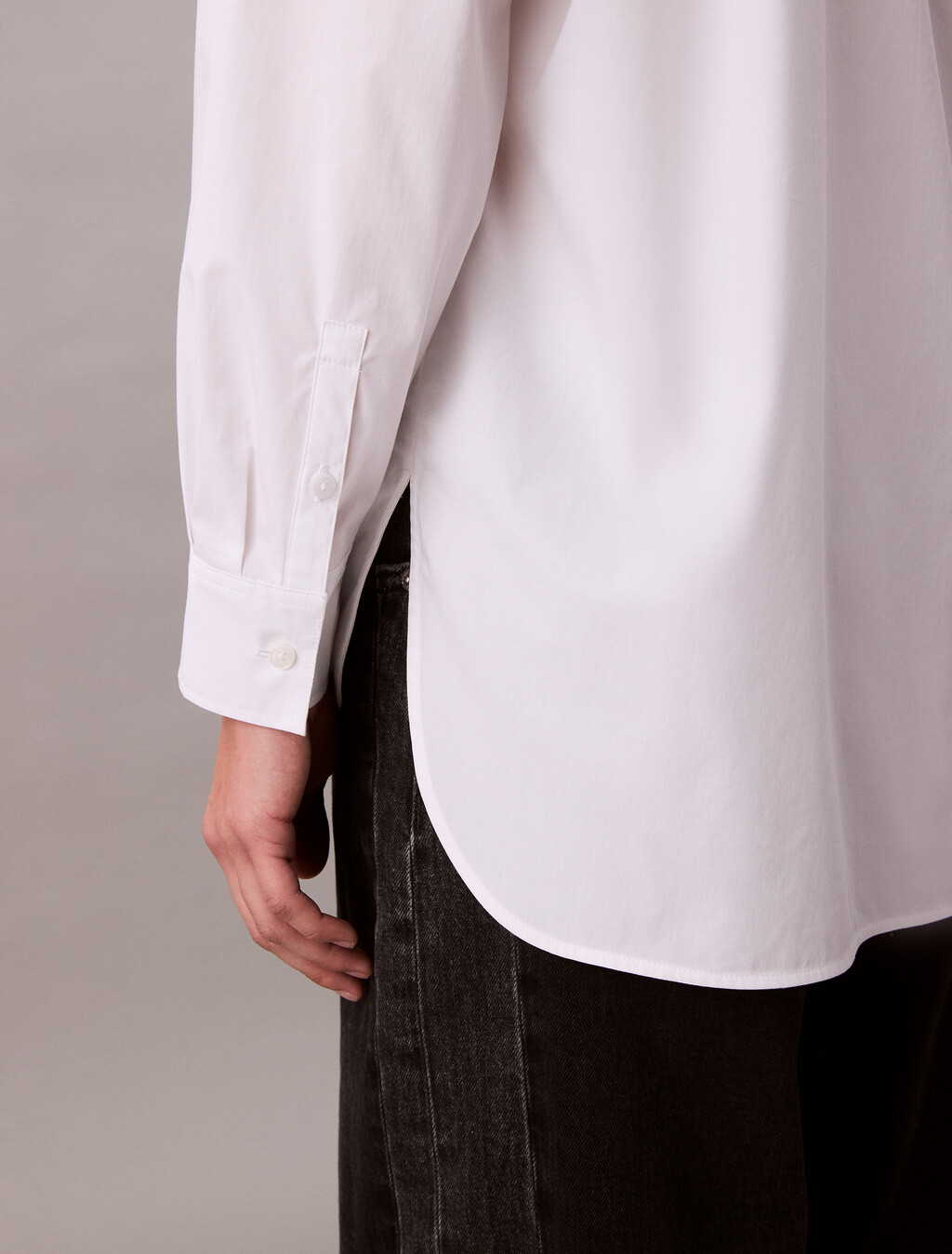 Poplin Relaxed Shirt, Brilliant White, hi-res