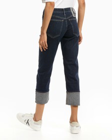 PREMIUM CAPSULE MID RISE BOY JEANS, 350 DARK BLUE, hi-res
