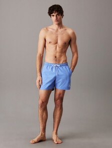 Medium Drawstring Swim Shorts - CK Monogram, Glacier 5534269, hi-res
