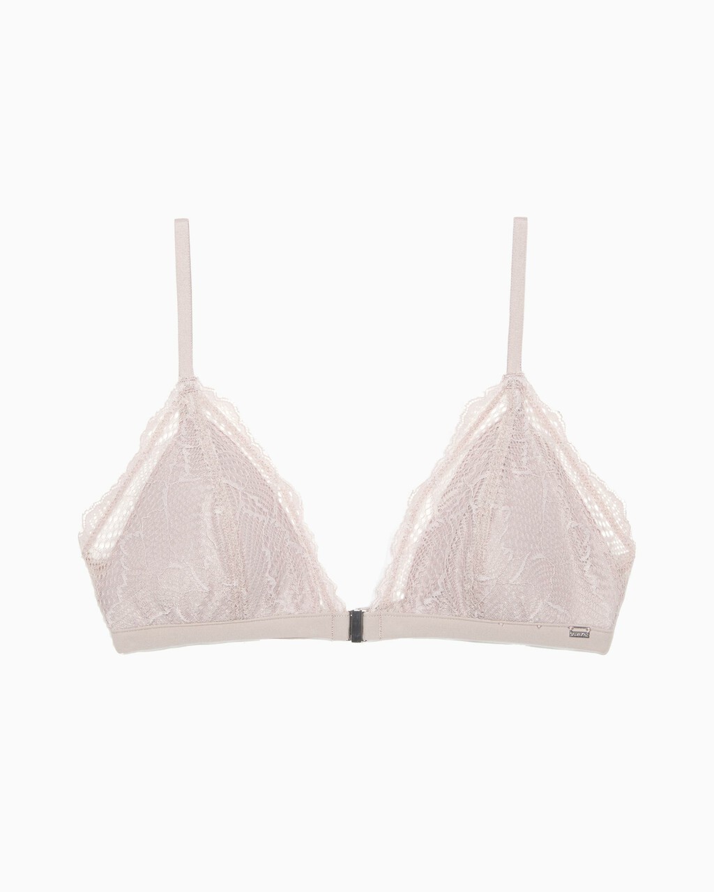 Luxury Lace Triangle Bra in White