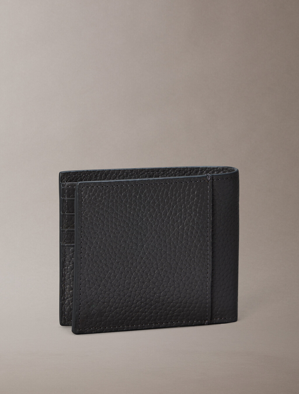 Leather RFID Foil Logo Billfold Wallet, CK Charcoal, hi-res