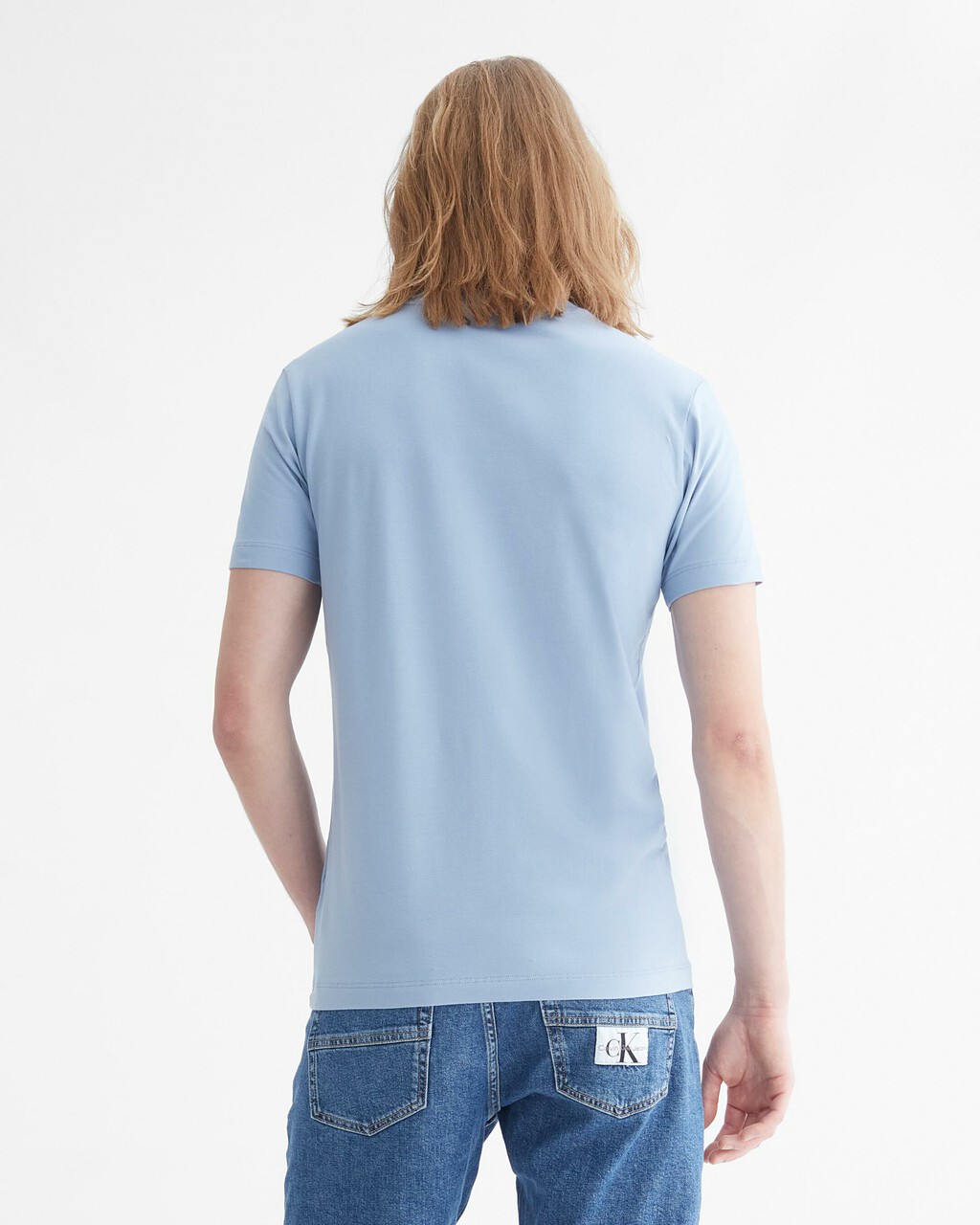 Pima Cotton Stretch Logo Tee, Iceland Blue, hi-res
