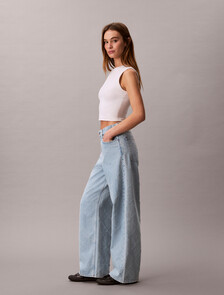 All-Over Logo Baggy Jeans, CK TROPIC, hi-res