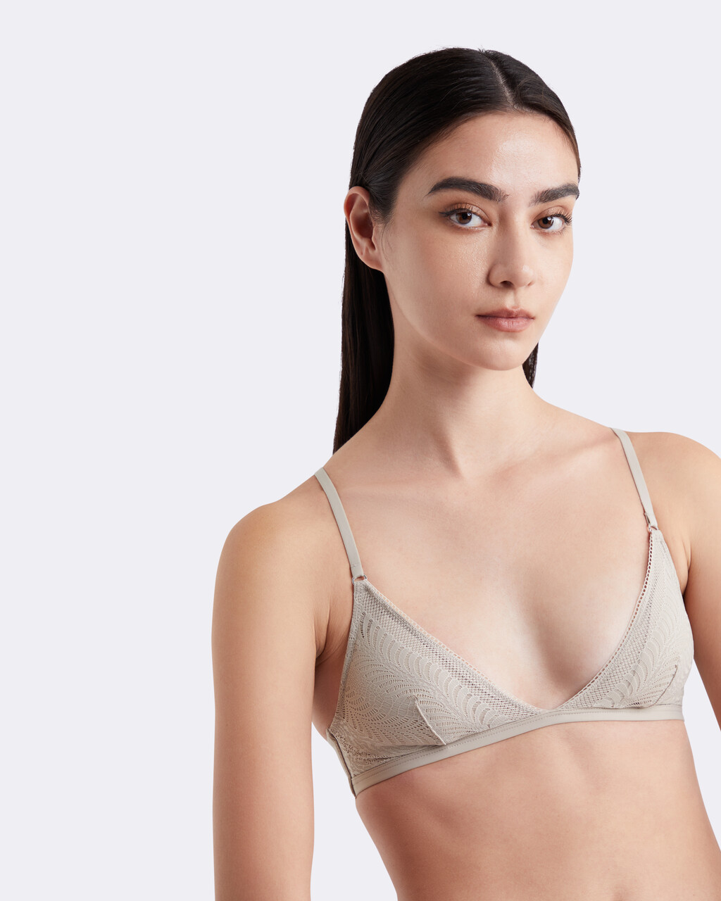 Minimalist Lace Lightly Lined Triangle Bra, ATMOSPHERE, hi-res