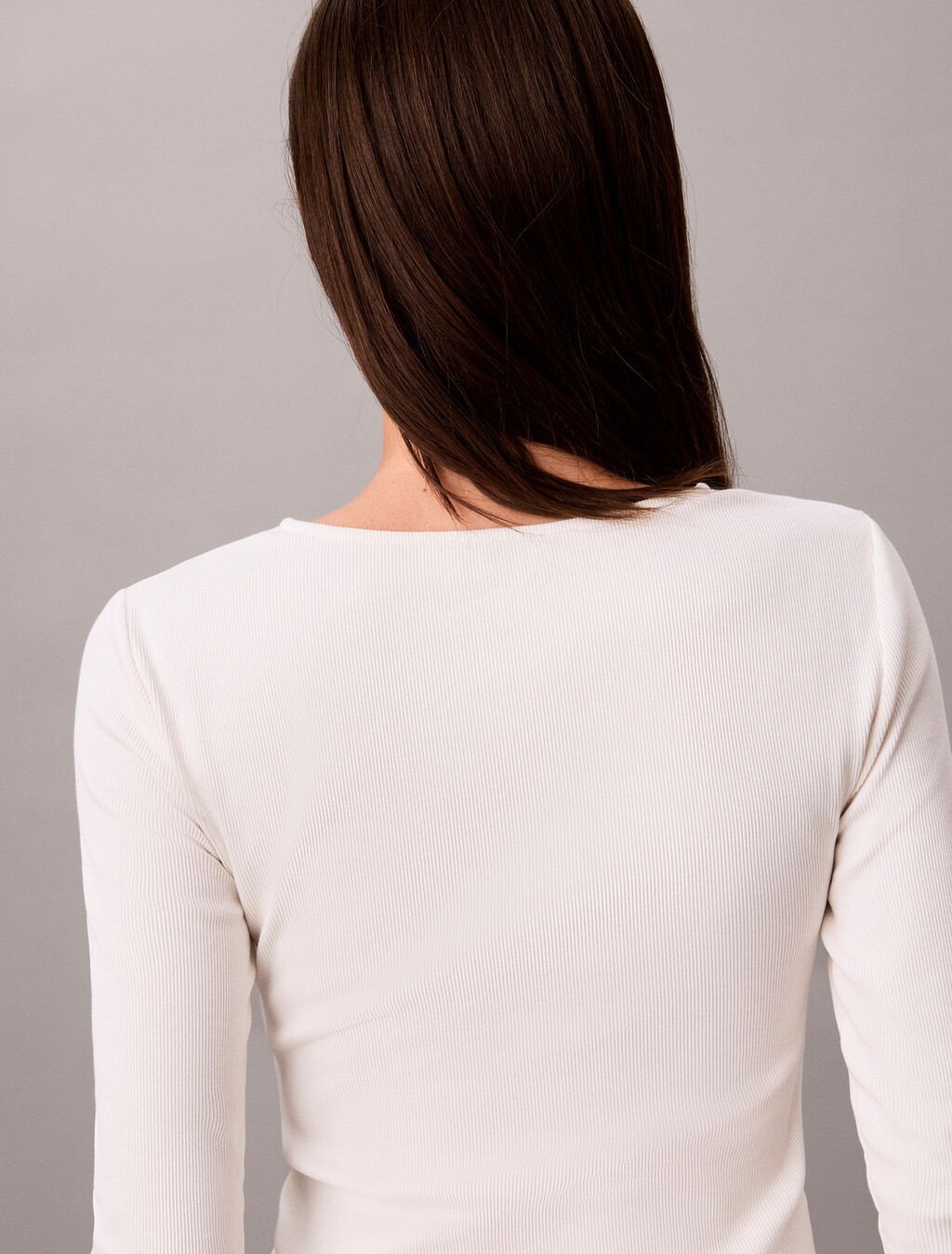 Cut-Out Rib Top, Tofu, hi-res