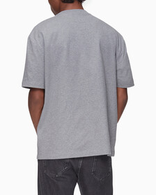 Calvin Logo Crew Neck Tee, Medium Grey Heather, hi-res