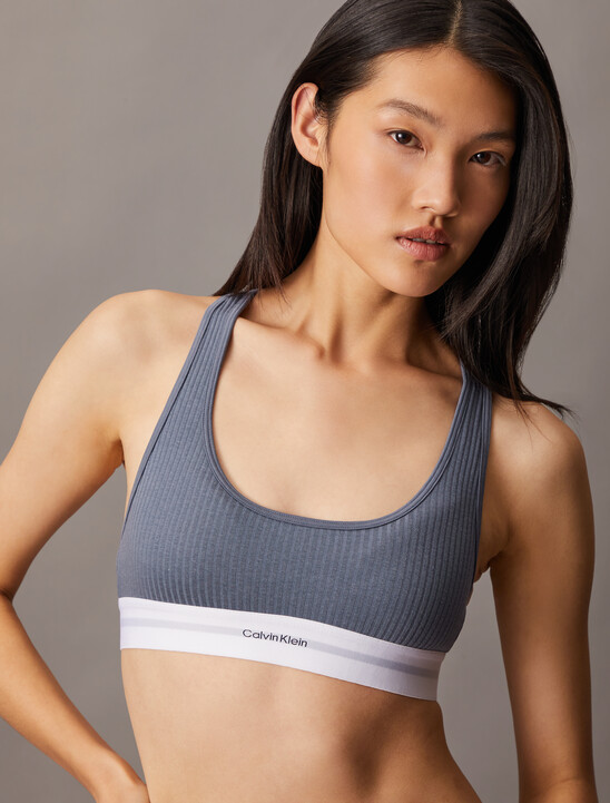 Cotton Modal Stretch Rib Knit Lightly Lined Bralette