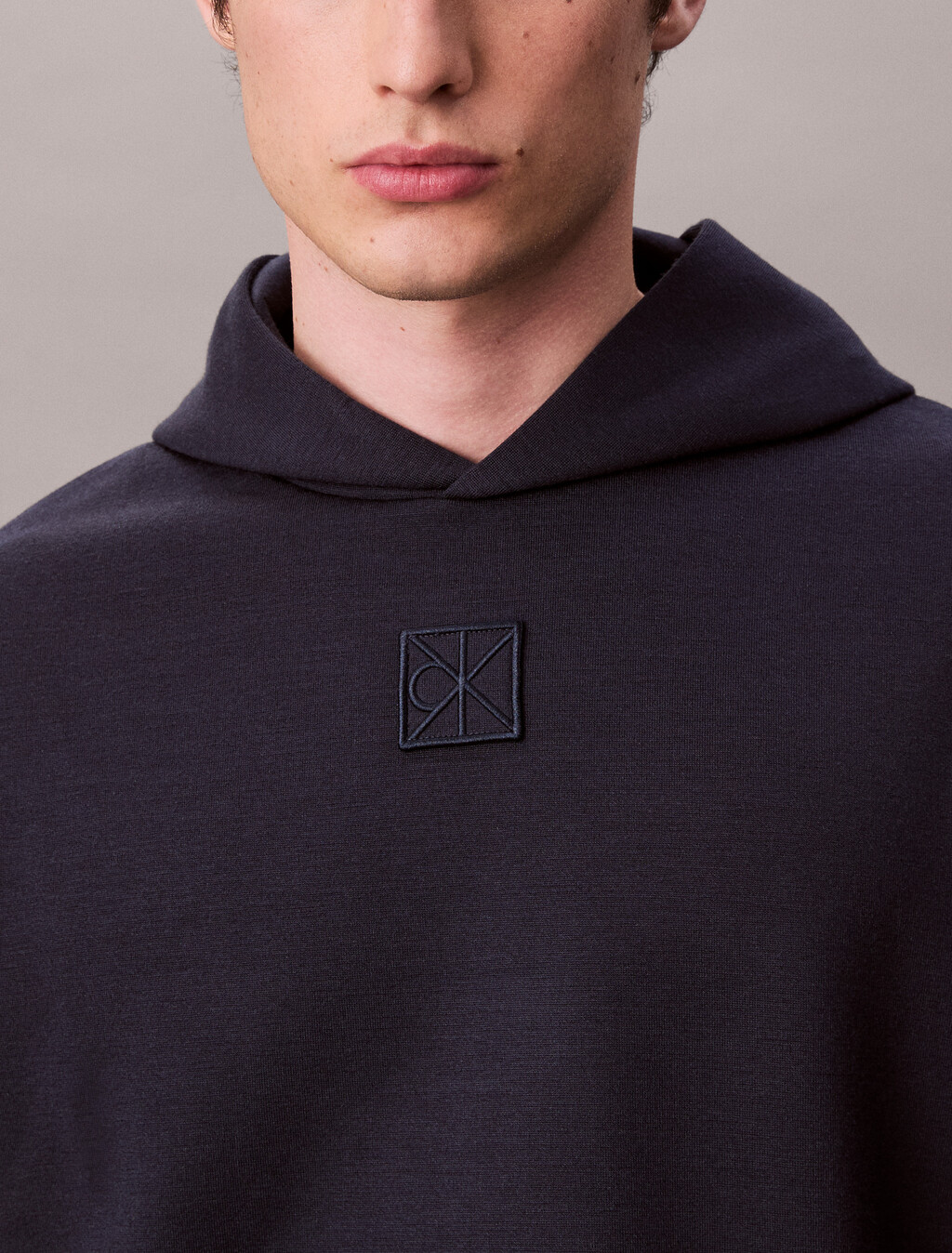Stretch Wool Blend Hoodie, Dark Sapphire, hi-res