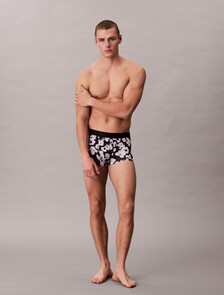 Low Rise Trunks - CK Black, BUTTERCUP FLORAL BLACK, hi-res