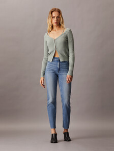 Sensual Strap Knit Cardigan, Slate Gray, hi-res