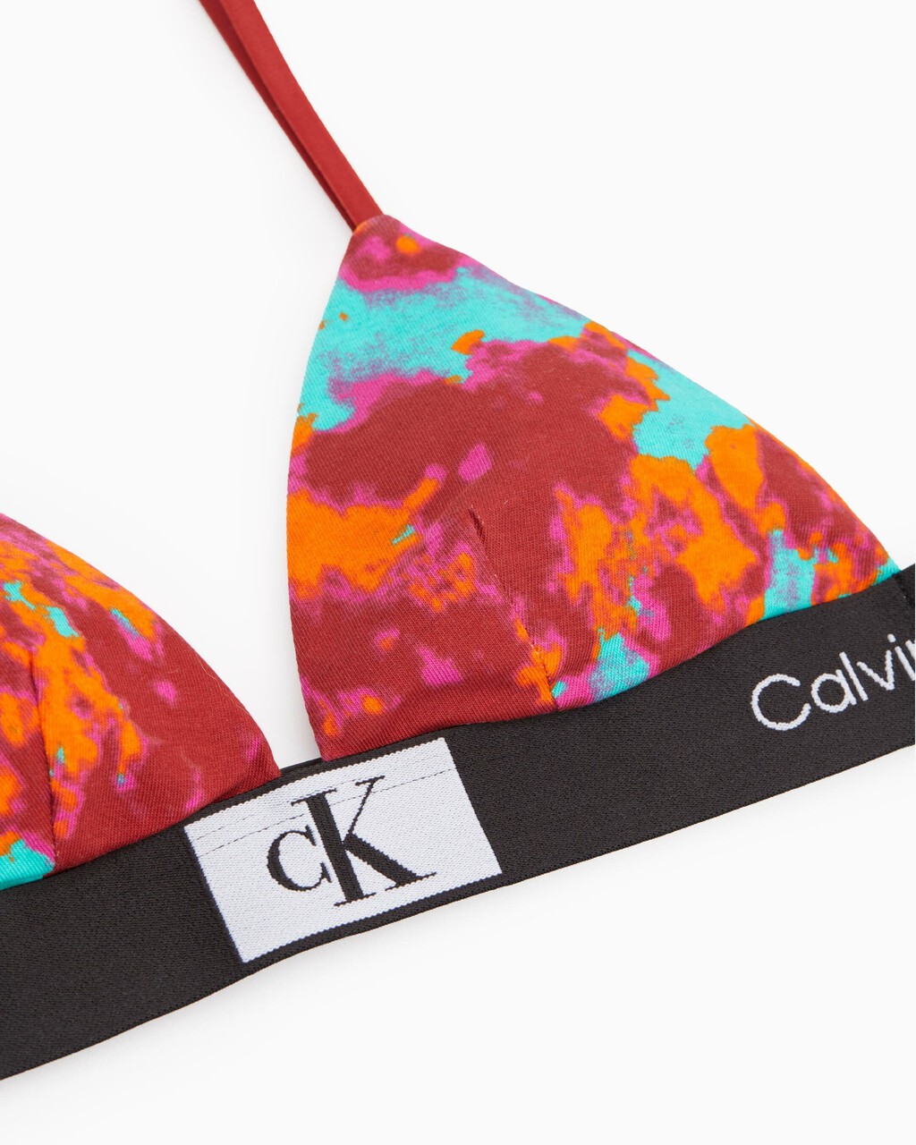 Calvin Klein 1996 Lightly Lined Triangle Bra, TEMPERATURE PRINT+FRESH PEPPERMINT, hi-res