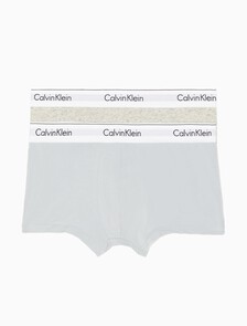 Icon Cotton Stretch Trunks 2 Pack, BA1ND05 Grey Heather/Silver Springs, hi-res