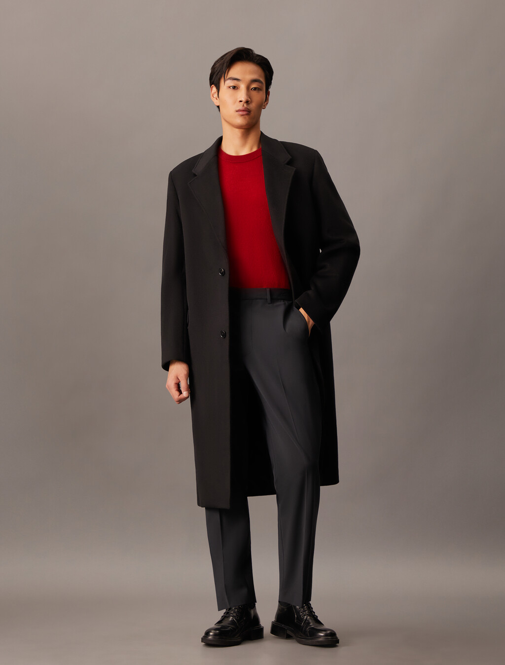 Classic Cashmere Crewneck Sweater, Scarlet Sage, hi-res