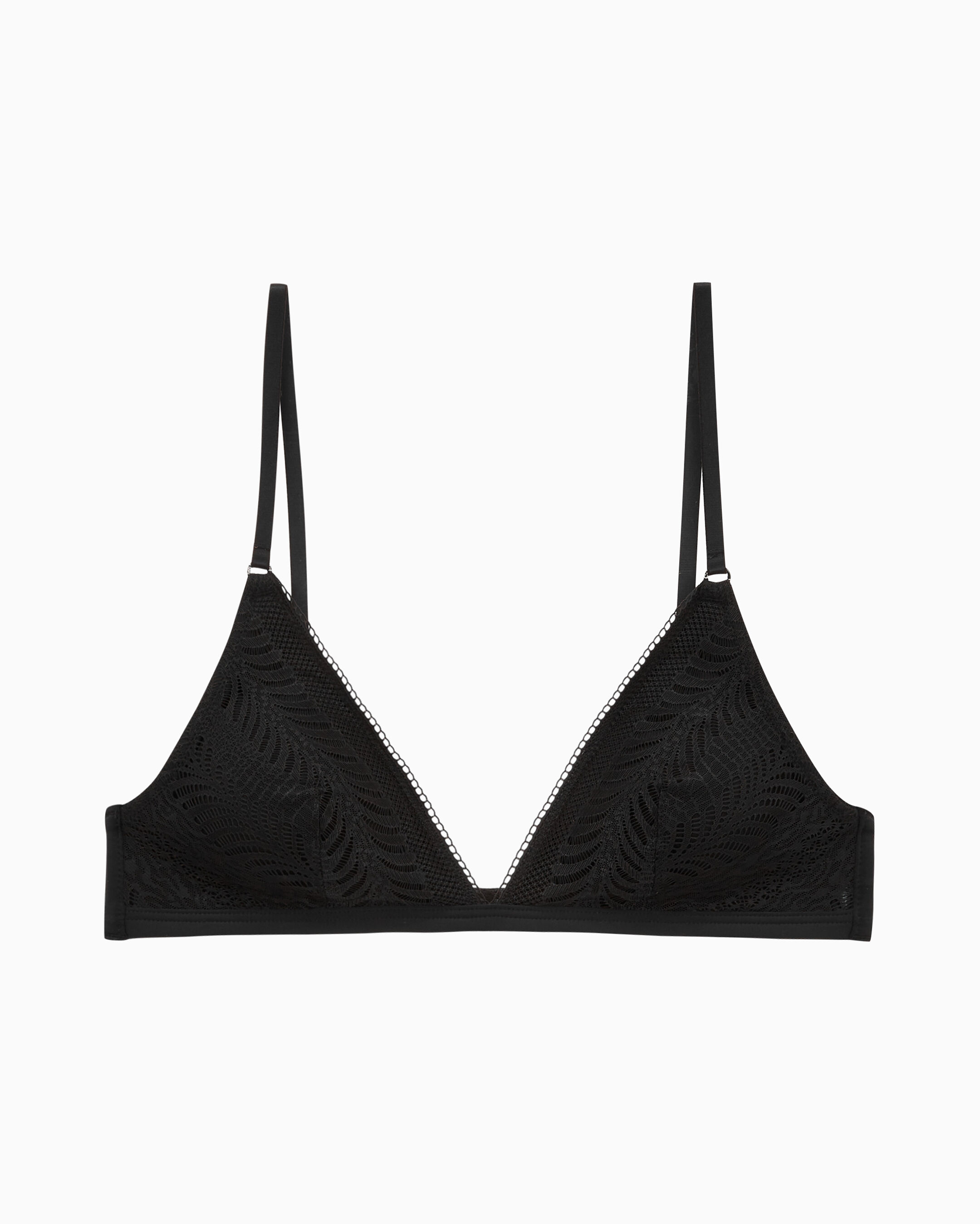 Calvin klein black lace triangle bralette deals