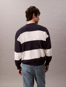 Tech Knit Stripe Relaxed Jumper, Night Sky, hi-res