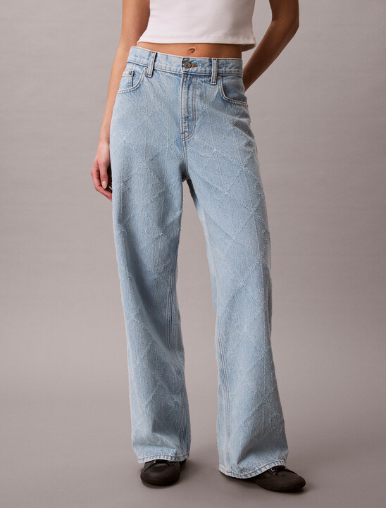 All-Over Logo Baggy Jeans