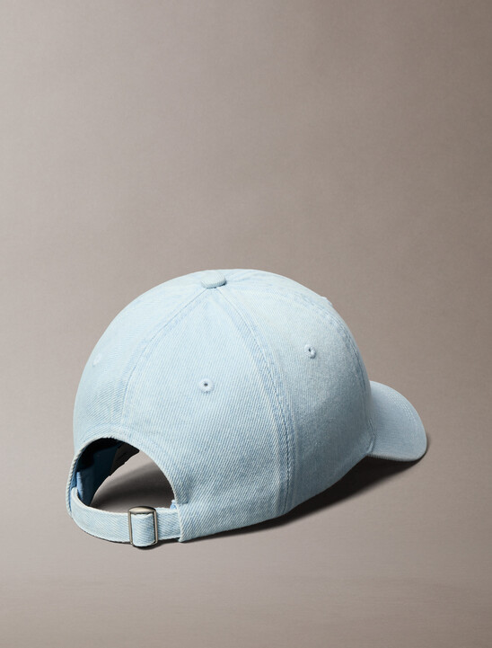 Embroidered Monogram Denim Baseball Cap