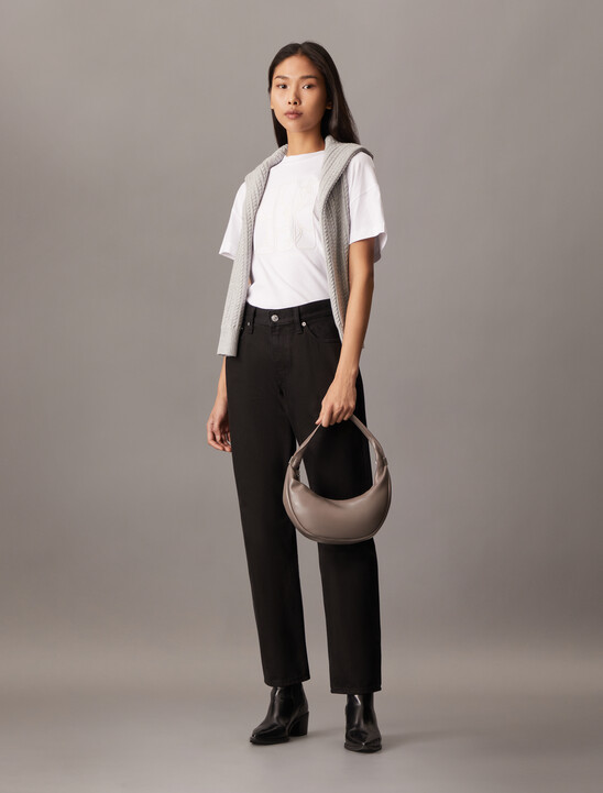 CK Pinched Soft Crescent Bag