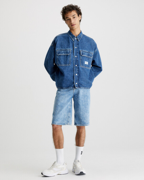 RECYCLED DENIM UTILITY SHIRT