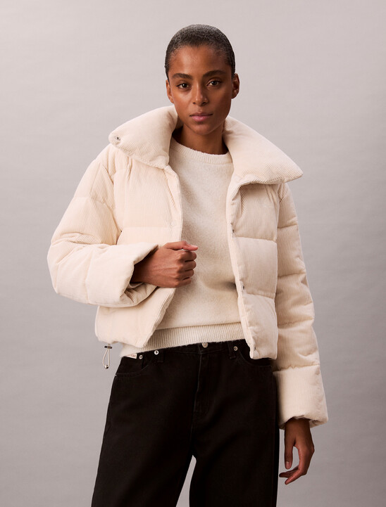 Corduroy Down Puffer Jacket
