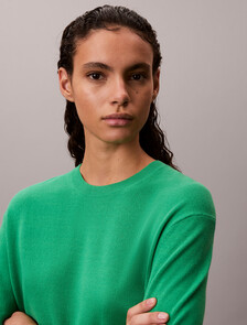 Cashmere Relaxed Jumper, Bright Green, hi-res