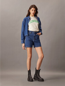Standard Logo Boxy Varsity Tee, Tofu, hi-res