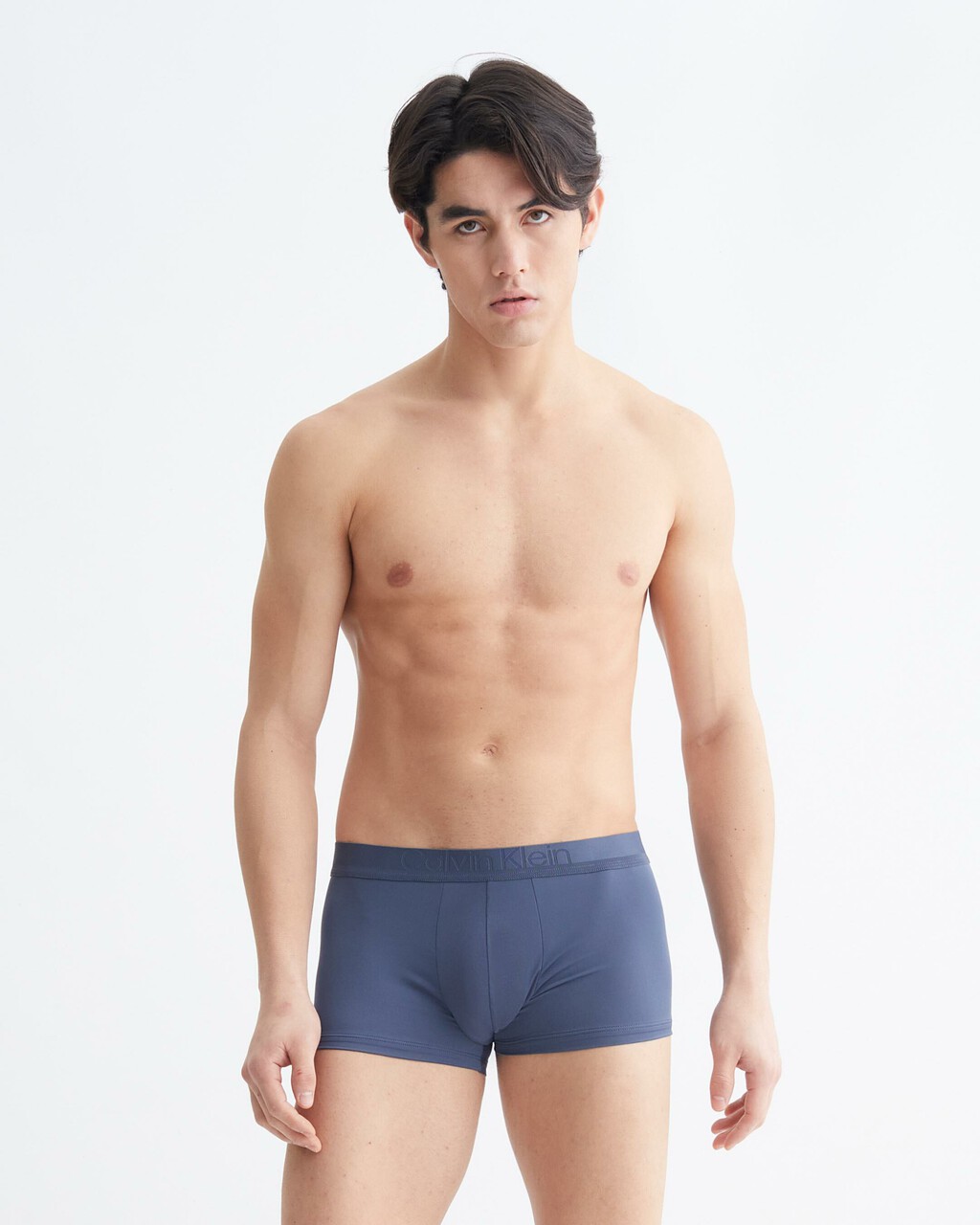 CK Black Low Rise Trunks, Blue Edge, hi-res